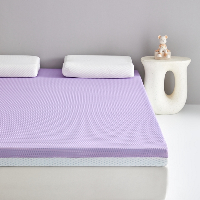 91家纺网 家纺一手货源 找家纺 鹿辉家居（原吉欧力） 2025春夏新款凝胶记忆棉床垫舒睡款-大床款 舒睡紫