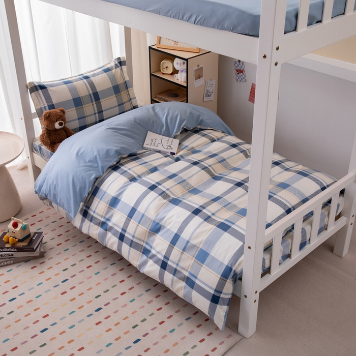 凌云家纺 2025新款13372全棉学生床笠款三件套 上下铺六件套一整套 春日来信