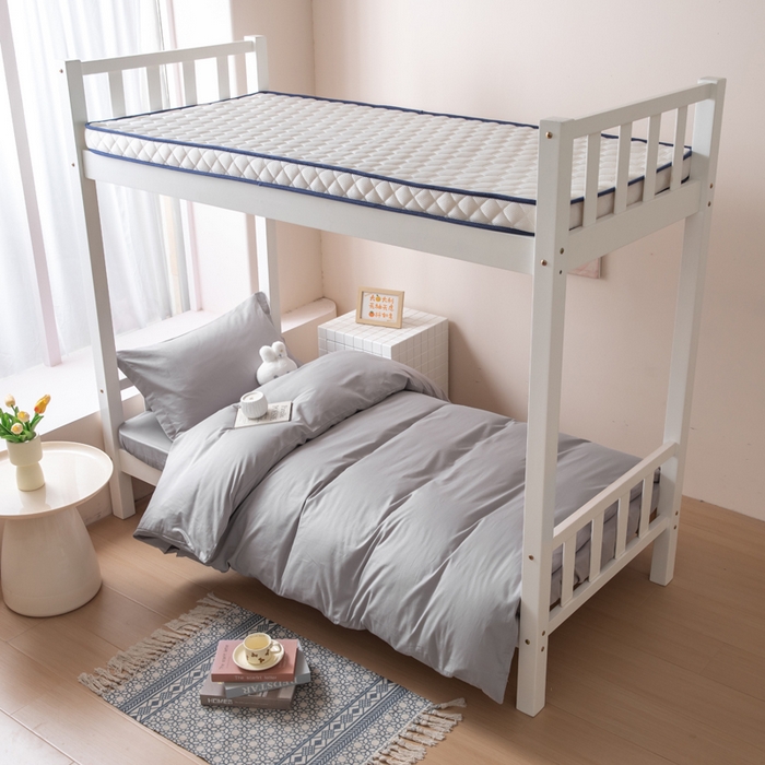 91家纺网 家纺一手货源 找家纺 凌云家纺 2025新款13372全棉学生床笠款三件套 上下铺六件套一整套 简约灰