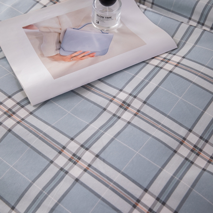 91家纺网 家纺一手货源 找家纺 凌云家纺 2025新款13372全棉学生床笠款三件套 上下铺六件套一整套 绮梦蓝