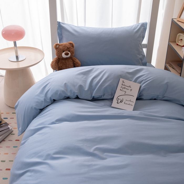 91家纺网 家纺一手货源 找家纺 凌云家纺 2025新款13372全棉学生床笠款三件套 上下铺六件套一整套 星空蓝