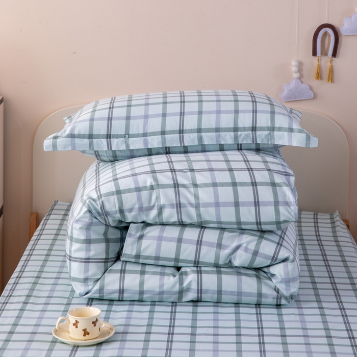 91家纺网 家纺一手货源 找家纺 凌云家纺 2025新款13372全棉学生床笠款三件套 上下铺六件套一整套 印象空间