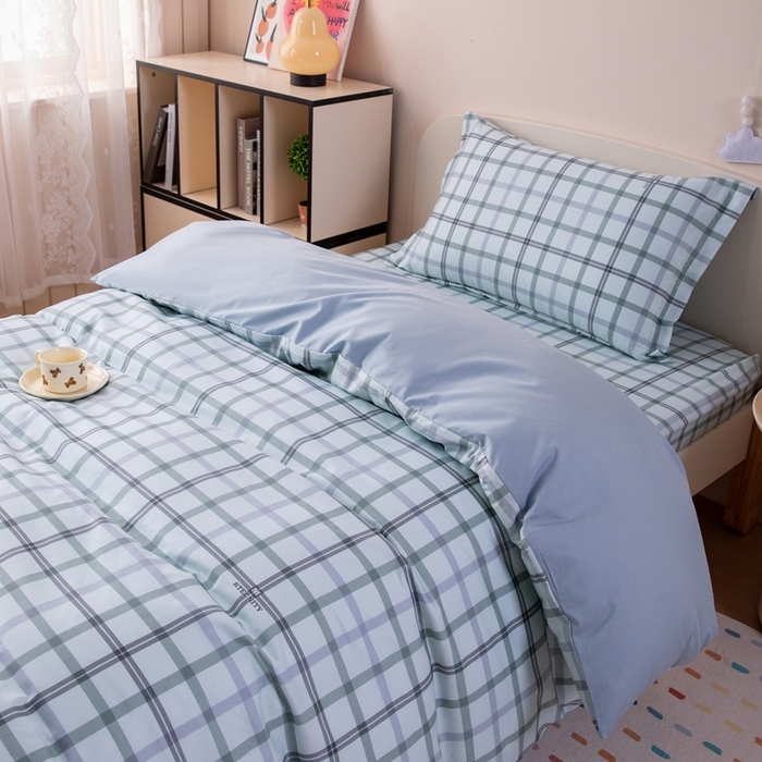 91家纺网 家纺一手货源 找家纺 凌云家纺 2025新款13372全棉学生床笠款三件套 上下铺六件套一整套 印象空间