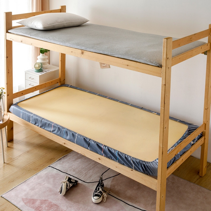 91家纺网 家纺一手货源 找家纺 凌云家纺 2025新款13372全棉学生床笠款三件套 上下铺六件套一整套 雏菊暗恋-灰