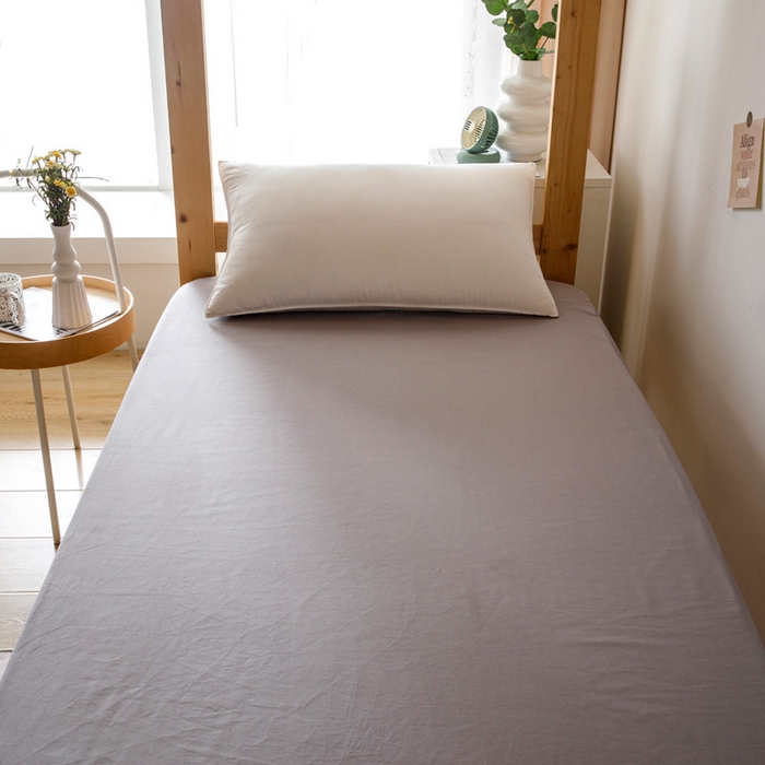 91家纺网 家纺一手货源 找家纺 凌云家纺 2025新款13372全棉学生床笠款三件套 上下铺六件套一整套 简约-灰