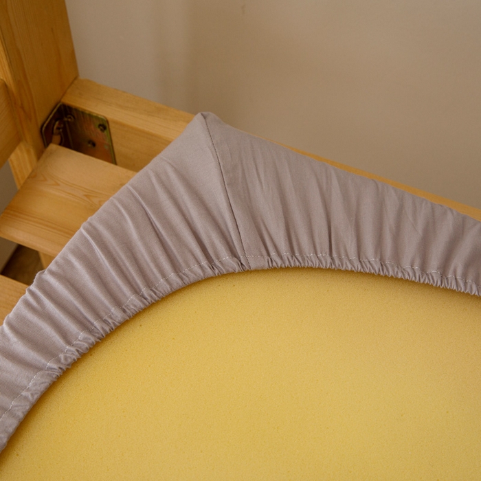 91家纺网 家纺一手货源 找家纺 凌云家纺 2025新款13372全棉学生床笠款三件套 上下铺六件套一整套 简约-灰