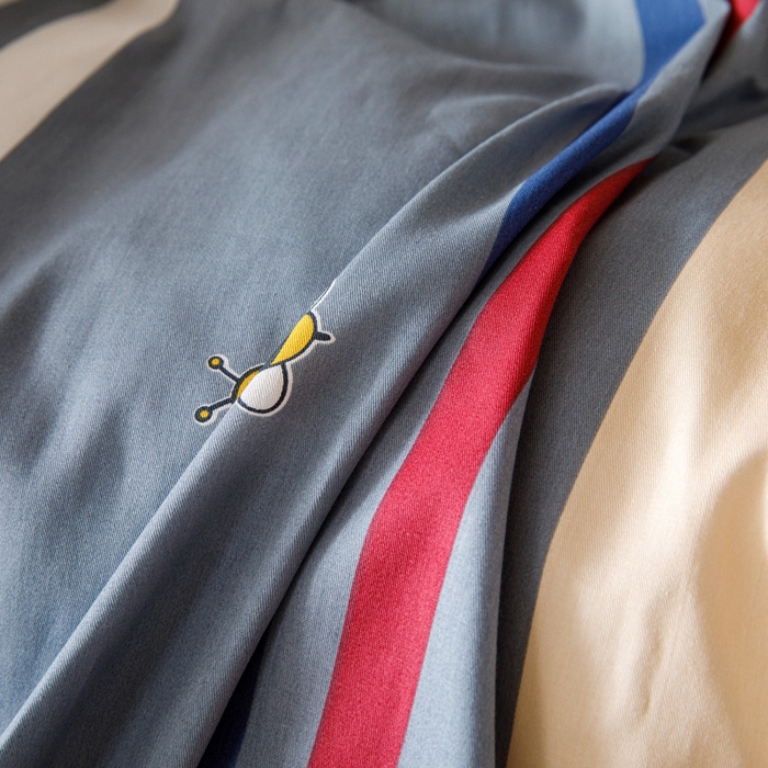 91家纺网 家纺一手货源 找家纺 凌云家纺 2025新款13372全棉学生床笠款三件套 上下铺六件套一整套 品质生活-灰