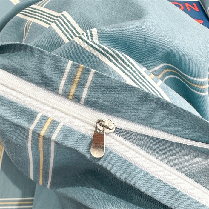 91家纺网 家纺一手货源 找家纺 凌云家纺 2025新款13372全棉学生床笠款三件套 上下铺六件套一整套 绅士蓝