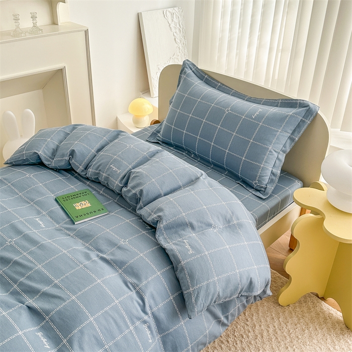 91家纺网 家纺一手货源 找家纺 凌云家纺 2025新款13372全棉学生床笠款三件套 上下铺六件套一整套 未来之星