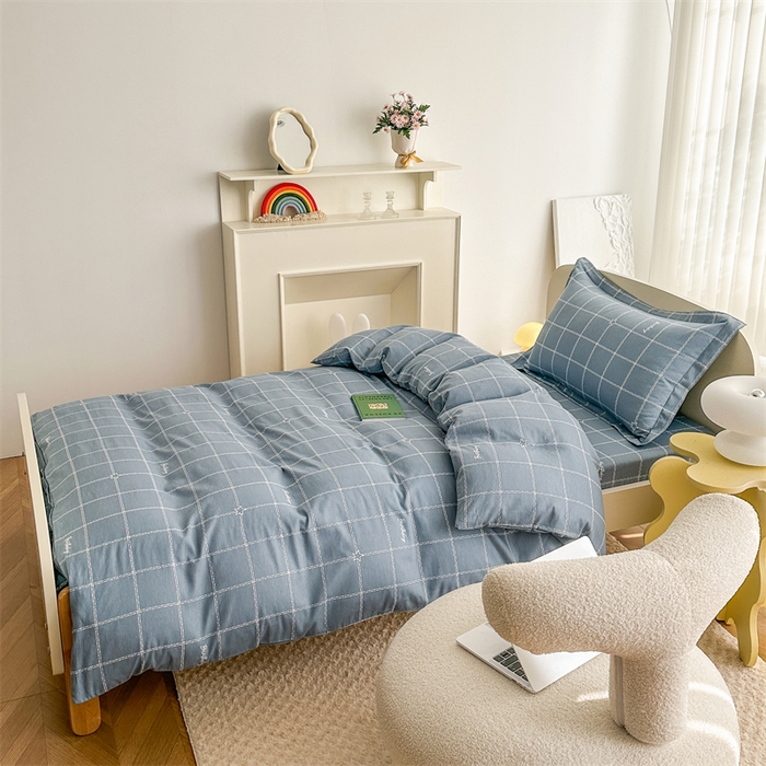 91家纺网 家纺一手货源 找家纺 凌云家纺 2025新款13372全棉学生床笠款三件套 上下铺六件套一整套 未来之星