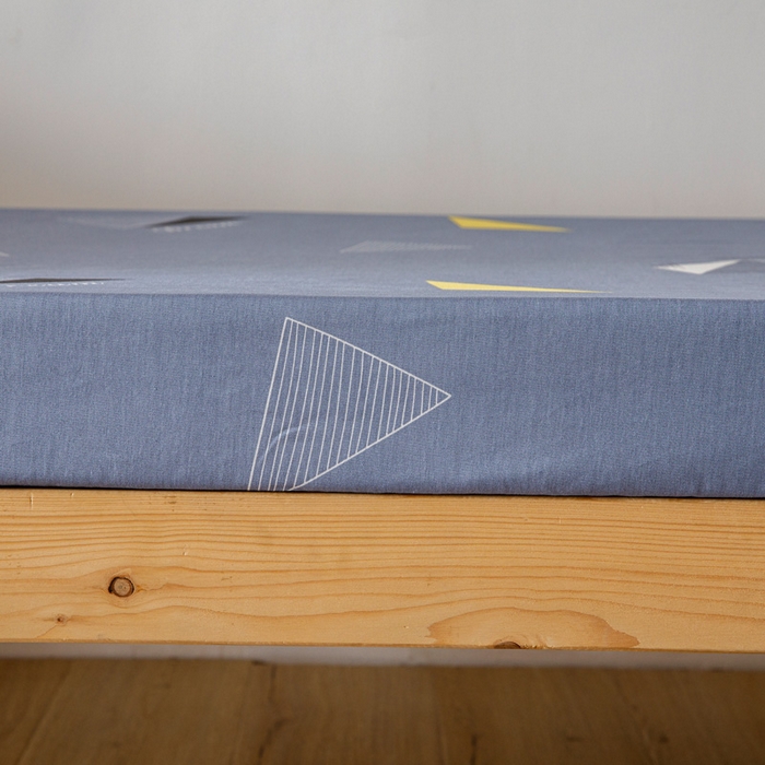 91家纺网 家纺一手货源 找家纺 凌云家纺 2025新款13372全棉学生床笠款三件套 上下铺六件套一整套 英伦时尚-灰