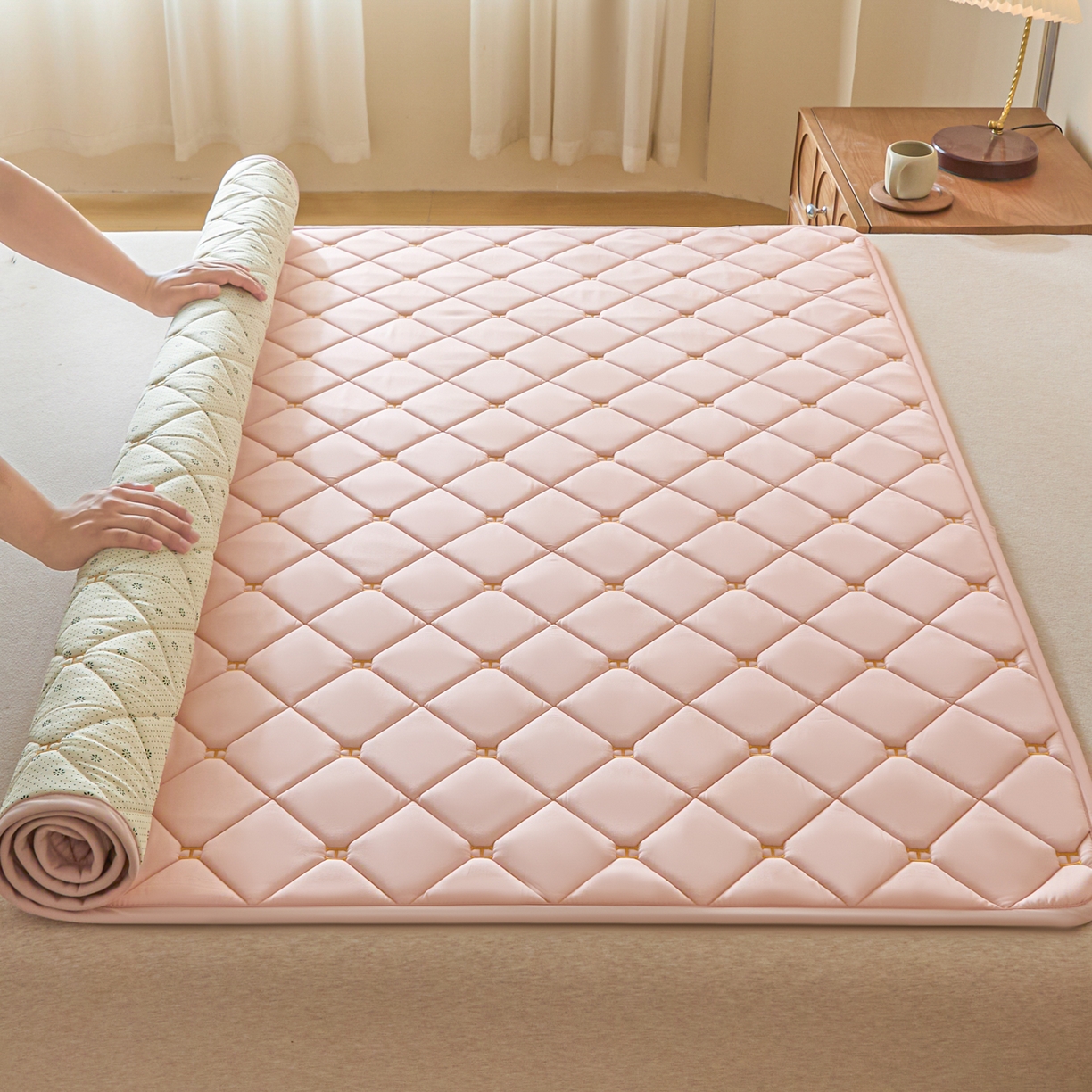 91家纺网 家纺一手货源 找家纺 （总）芬晴家纺 2025新款A类亲肤刺绣系列成人床垫-派格