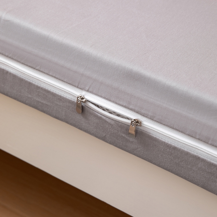 91家纺网 家纺一手货源 找家纺 凌云家纺 2025春夏新款13372全棉纯棉学生床套款三件套上下铺宿舍六件套一整套 简约灰