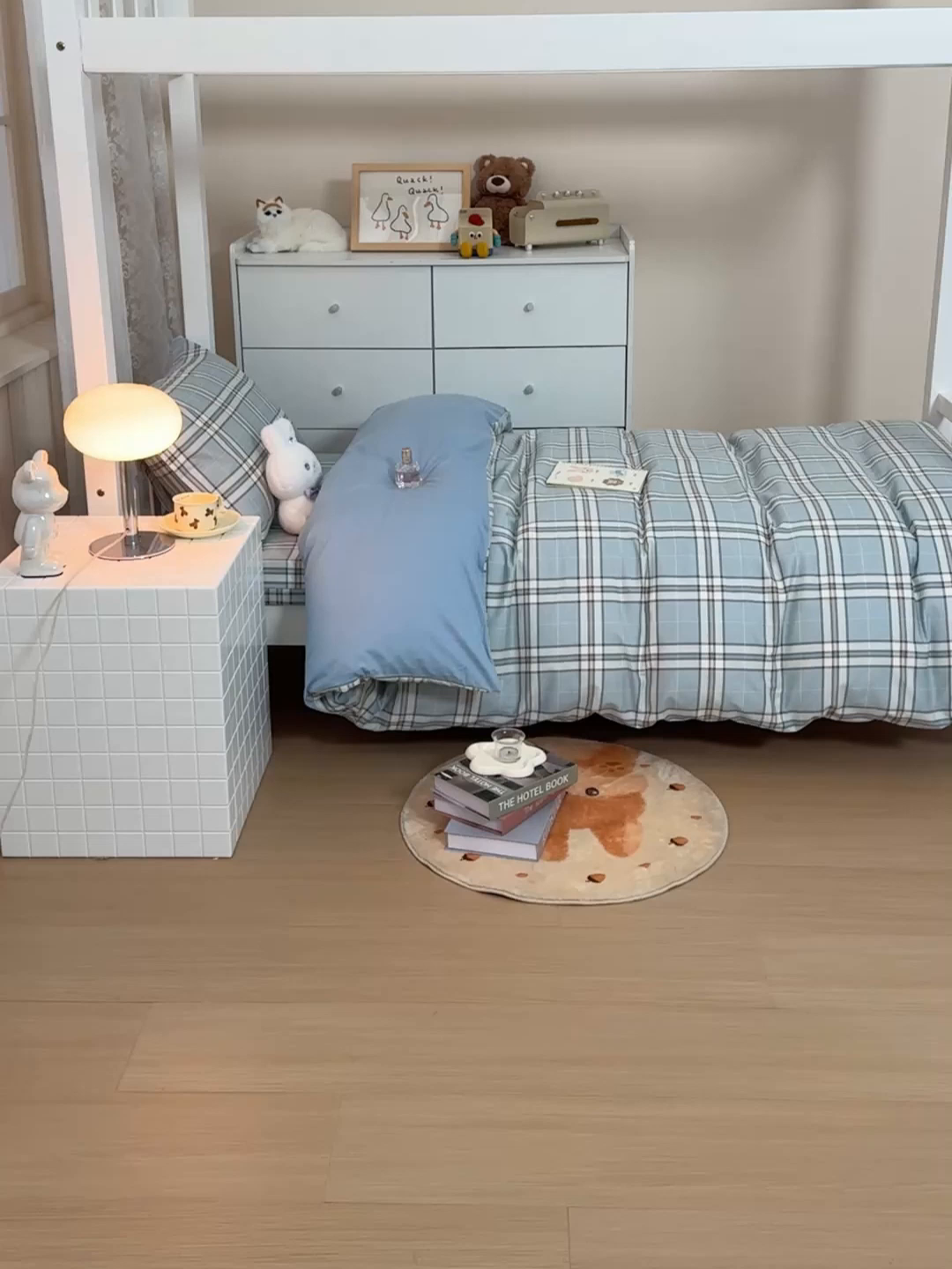 91家纺网 家纺一手货源 找家纺 凌云家纺 2025春夏新款13372全棉纯棉学生床套款三件套上下铺宿舍六件套一整套 绮梦蓝