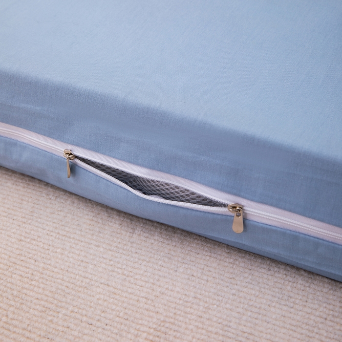 91家纺网 家纺一手货源 找家纺 凌云家纺 2025春夏新款13372全棉纯棉学生床套款三件套上下铺宿舍六件套一整套 星空蓝