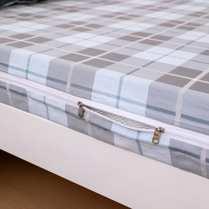 91家纺网 家纺一手货源 找家纺 凌云家纺 2025春夏新款13372全棉纯棉学生床套款三件套上下铺宿舍六件套一整套 雅静兰