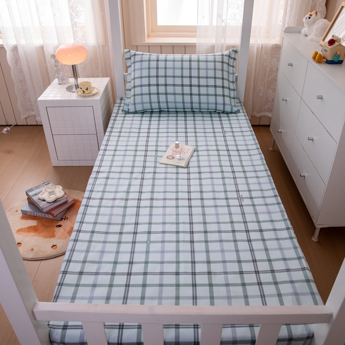 91家纺网 家纺一手货源 找家纺 凌云家纺 2025春夏新款13372全棉纯棉学生床套款三件套上下铺宿舍六件套一整套 印象空间