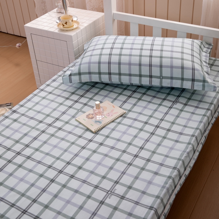 91家纺网 家纺一手货源 找家纺 凌云家纺 2025春夏新款13372全棉纯棉学生床套款三件套上下铺宿舍六件套一整套 印象空间