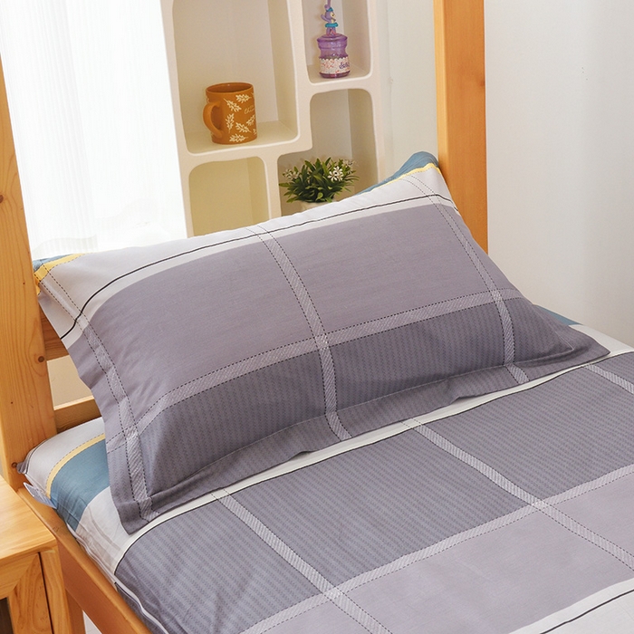 91家纺网 家纺一手货源 找家纺 凌云家纺 2025春夏新款13372全棉纯棉学生床套款三件套上下铺宿舍六件套一整套 波尔兰卡