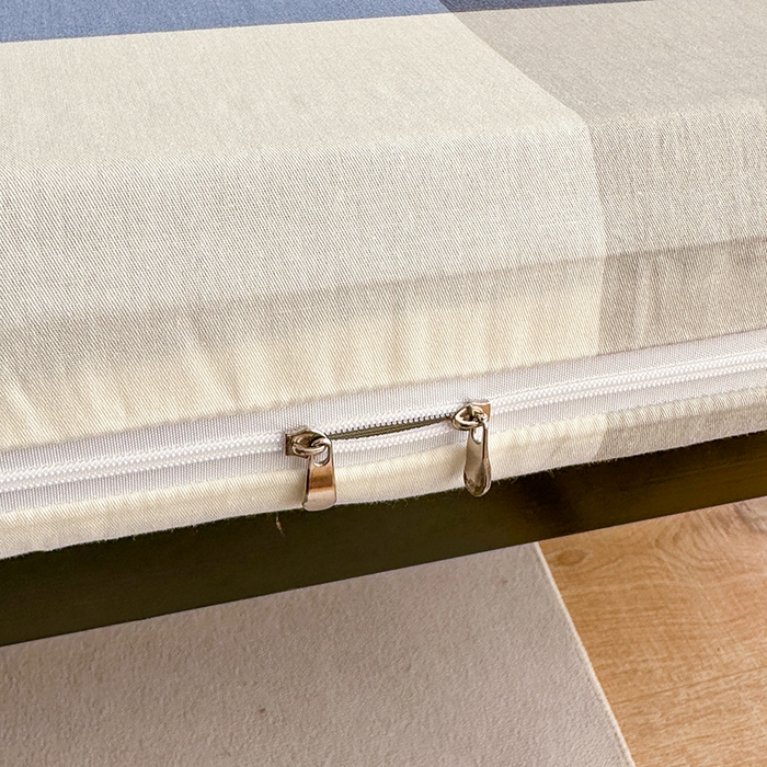 91家纺网 家纺一手货源 找家纺 凌云家纺 2025春夏新款13372全棉纯棉学生床套款三件套上下铺宿舍六件套一整套 蓝大格