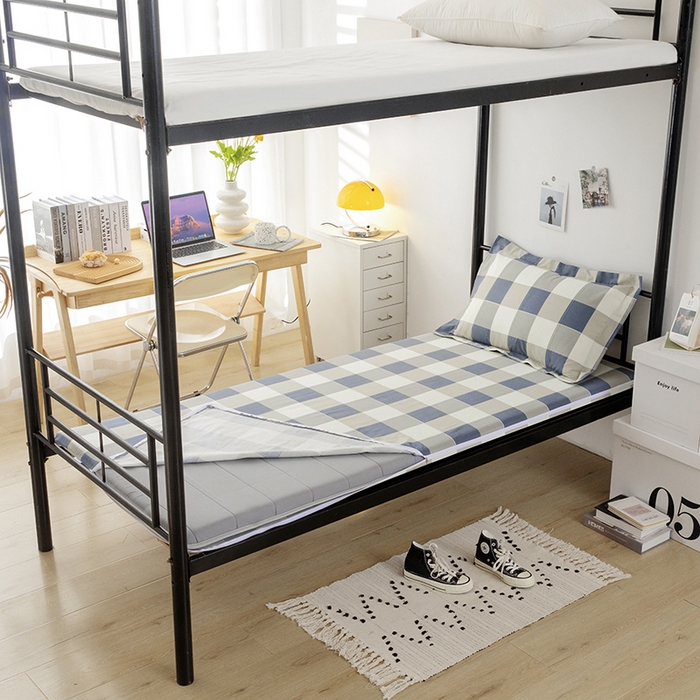 91家纺网 家纺一手货源 找家纺 凌云家纺 2025春夏新款13372全棉纯棉学生床套款三件套上下铺宿舍六件套一整套 千寻