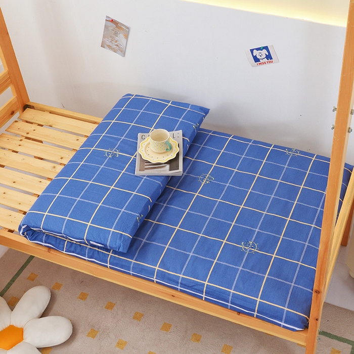 91家纺网 家纺一手货源 找家纺 凌云家纺 2025春夏新款13372全棉纯棉学生床套款三件套上下铺宿舍六件套一整套 似水流年