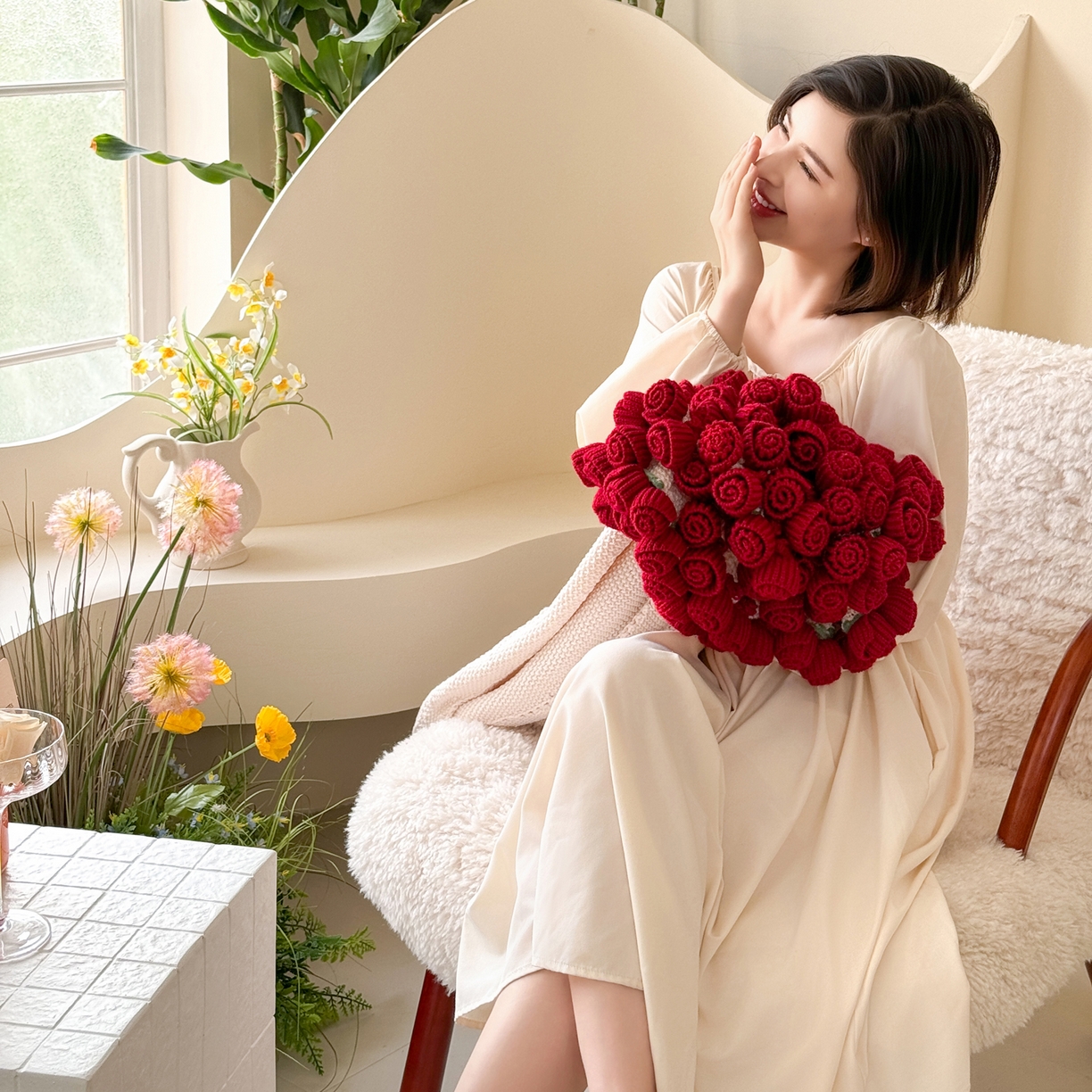 91家纺网 家纺一手货源 找家纺 （总）丹本家纺 2025春夏新款A类爆款玫瑰花束毯多功能玫瑰花毯车载办公室盖毯毛毯毯子