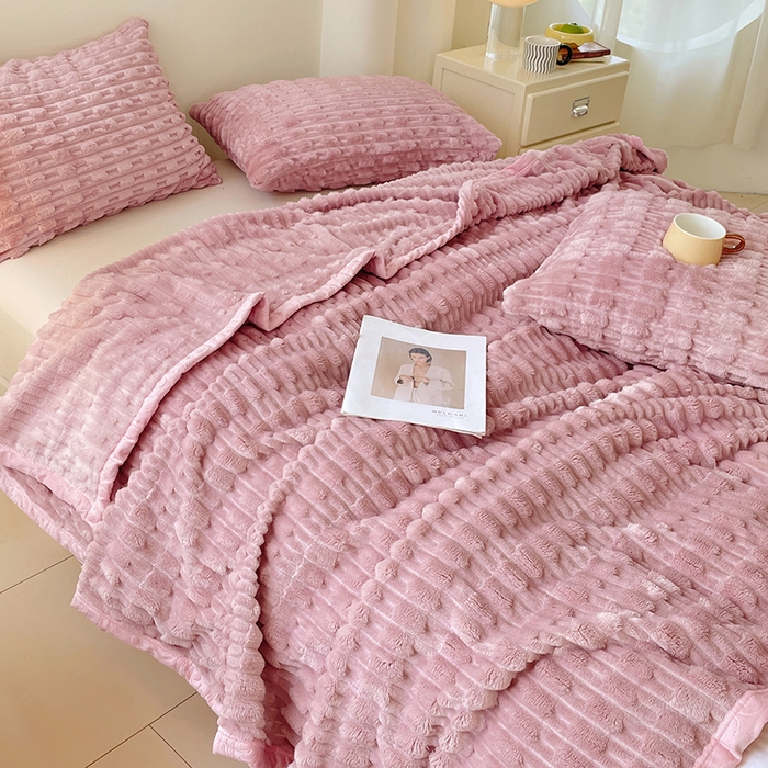 91家纺网 家纺一手货源 找家纺 （总）楼兰公主 2025新款竹节绒毛毯