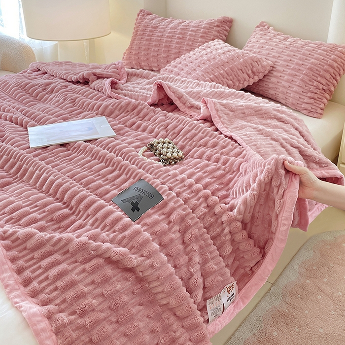 91家纺网 家纺一手货源 找家纺 （总）楼兰公主 2025新款竹节绒毛毯