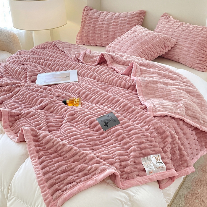 91家纺网 家纺一手货源 找家纺 （总）楼兰公主 2025新款竹节绒毛毯