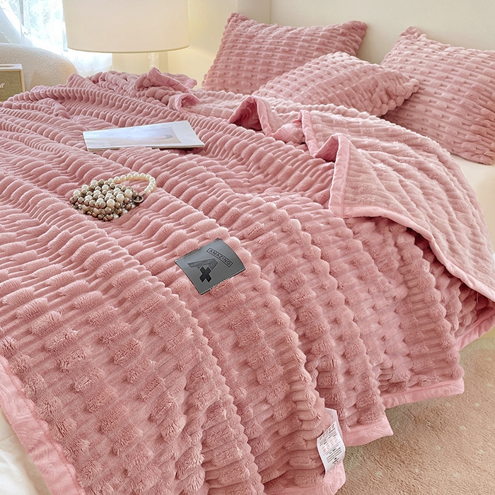 91家纺网 家纺一手货源 找家纺 （总）楼兰公主 2025新款竹节绒毛毯