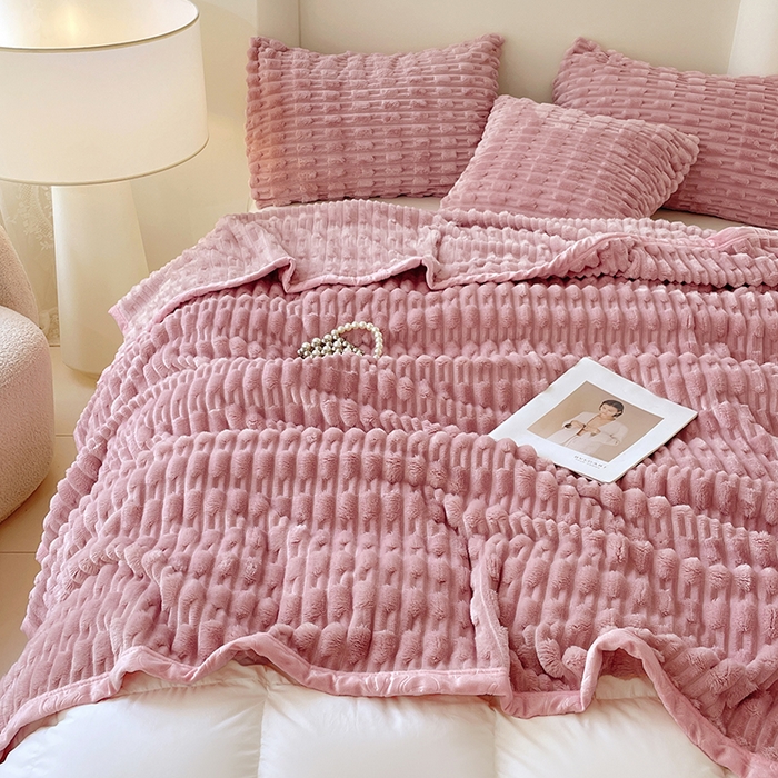 91家纺网 家纺一手货源 找家纺 （总）楼兰公主 2025新款竹节绒毛毯