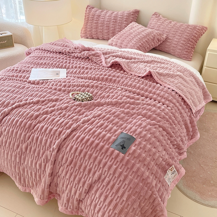 91家纺网 家纺一手货源 找家纺 （总）楼兰公主 2025新款竹节绒毛毯