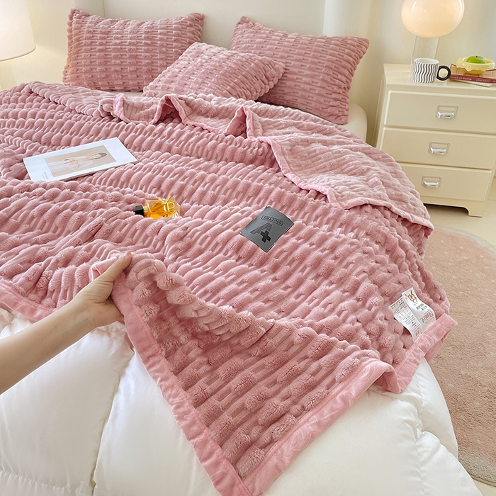 91家纺网 家纺一手货源 找家纺 （总）楼兰公主 2025新款竹节绒毛毯