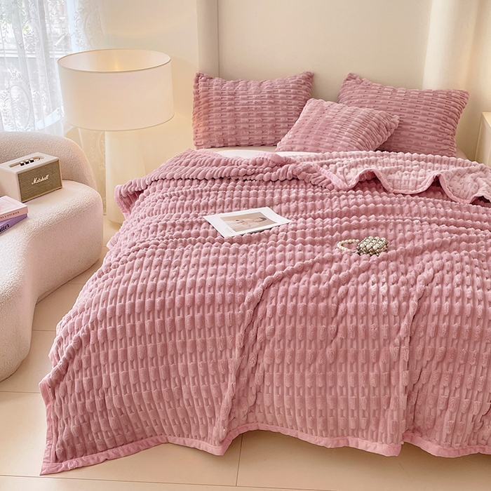 91家纺网 家纺一手货源 找家纺 （总）楼兰公主 2025新款竹节绒毛毯