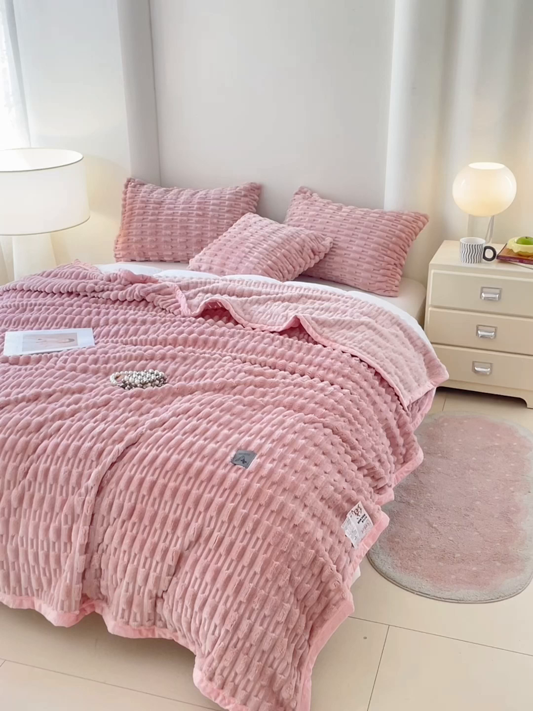 91家纺网 家纺一手货源 找家纺 （总）楼兰公主 2025新款竹节绒毛毯