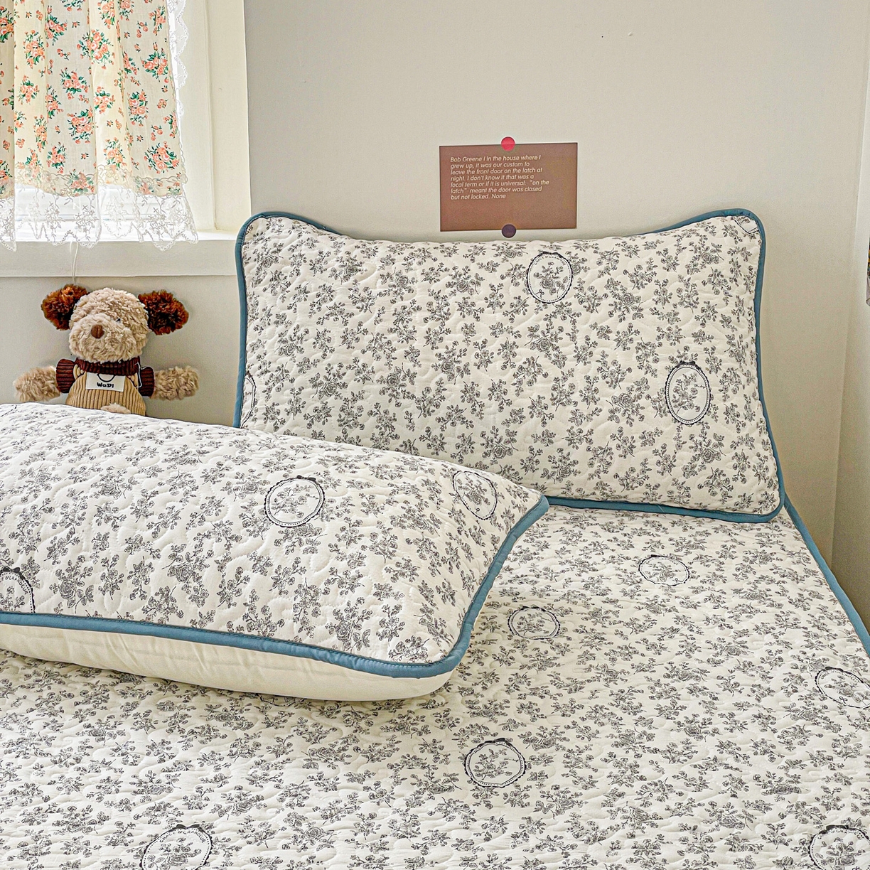 91家纺网 家纺一手货源 找家纺 纽缦家纺 2025春夏新款夹棉床笠单床笠 花宇时间