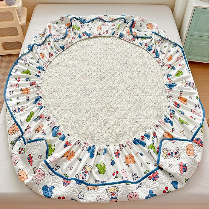 91家纺网 家纺一手货源 找家纺 纽缦家纺 2025春夏新款夹棉床笠单床笠 狂欢派对