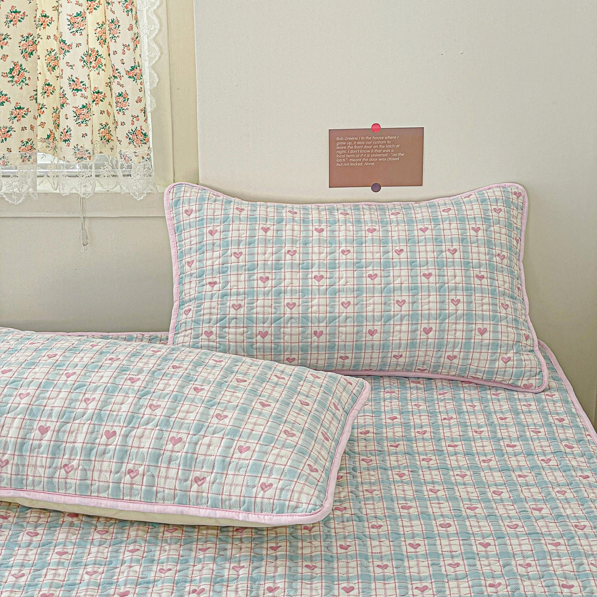 91家纺网 家纺一手货源 找家纺 纽缦家纺 2025春夏新款夹棉床笠单床笠 温暖粉心