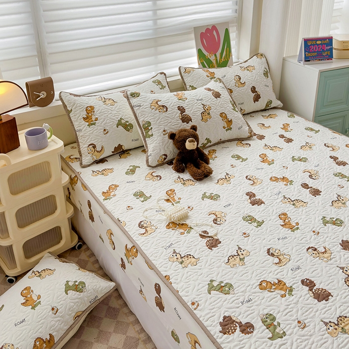 91家纺网 家纺一手货源 找家纺 纽缦家纺 2025春夏新款夹棉床笠单床笠 炫酷龙