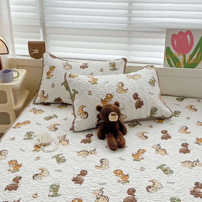 91家纺网 家纺一手货源 找家纺 纽缦家纺 2025春夏新款夹棉床笠单床笠 炫酷龙