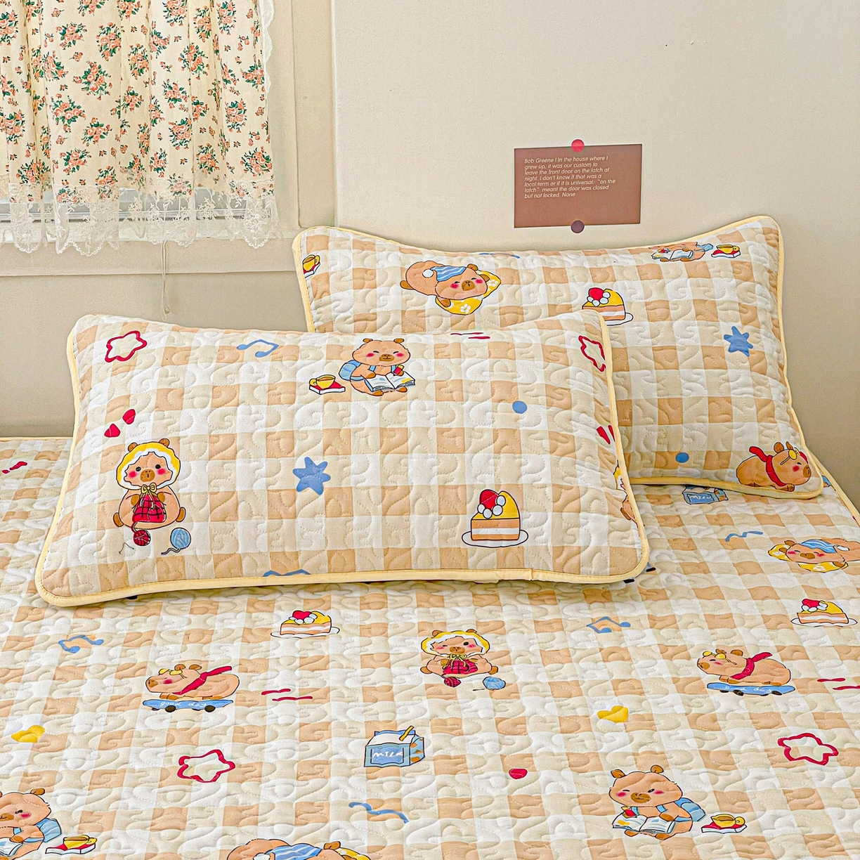 91家纺网 家纺一手货源 找家纺 纽缦家纺 2025春夏新款夹棉床笠单床笠 学习皮卡