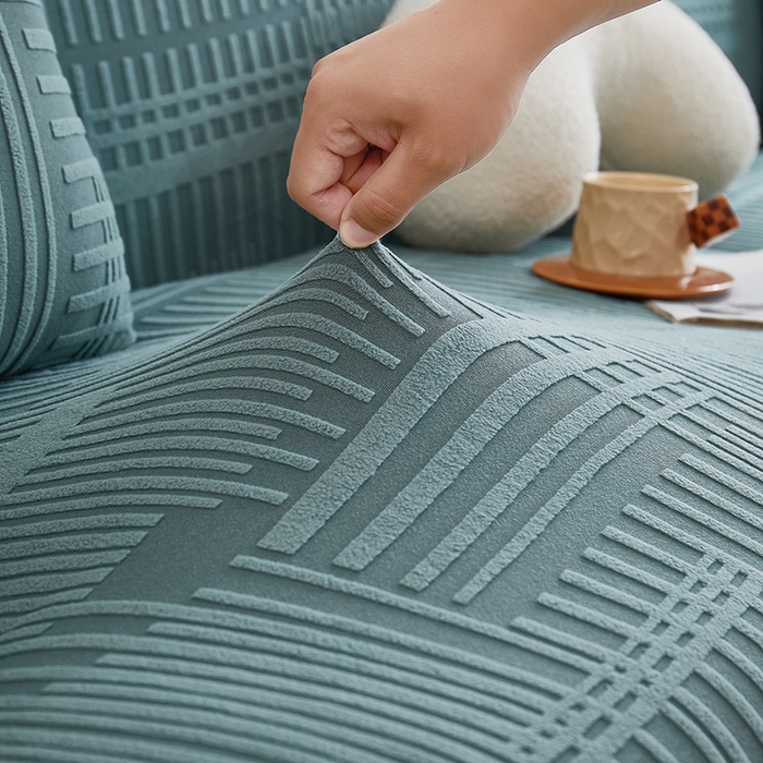 91家纺网 家纺一手货源 找家纺 丝绮鹿 2025新款幸福沙发套（直排松紧款） 松绿