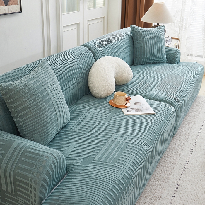 91家纺网 家纺一手货源 找家纺 丝绮鹿 2025新款幸福沙发套（直排松紧款） 松绿