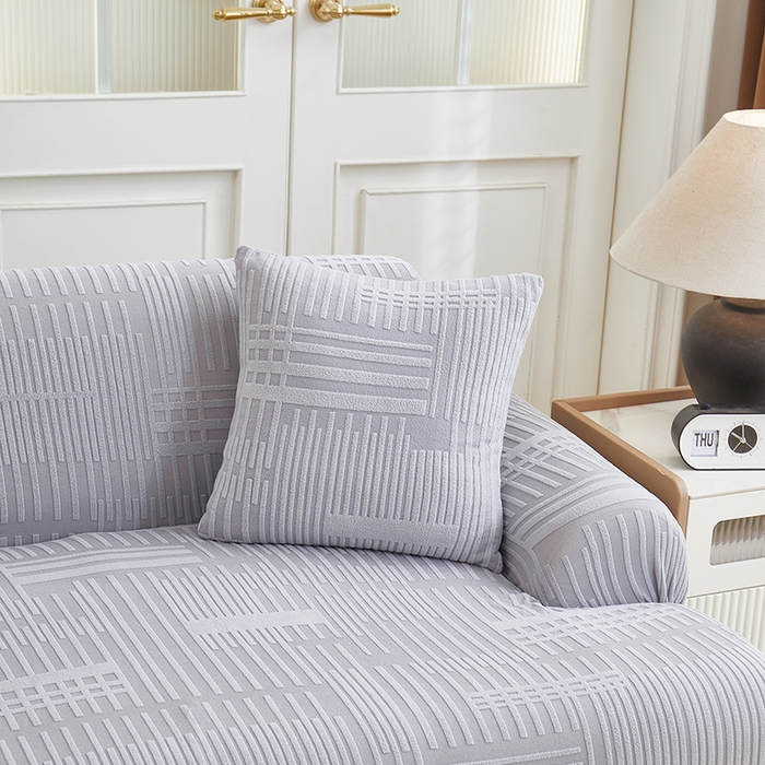 丝绮鹿 2025新款幸福沙发套（直排松紧款） 云灰