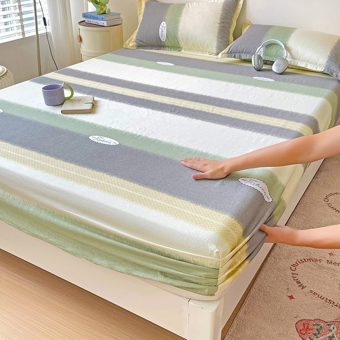 91家纺网 家纺一手货源 找家纺 （总）纽缦家纺 2025新款纯棉斜纹床笠单品床笠