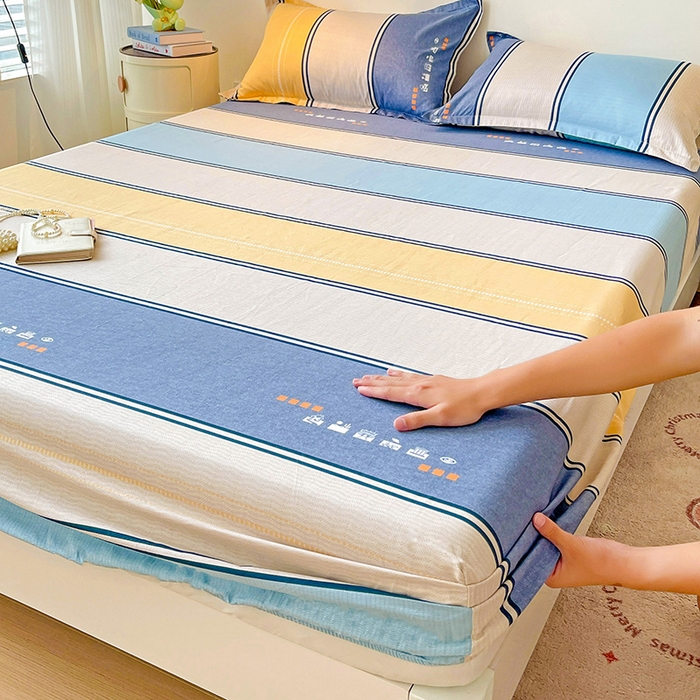 91家纺网 家纺一手货源 找家纺 （总）纽缦家纺 2025新款纯棉斜纹床笠单品床笠