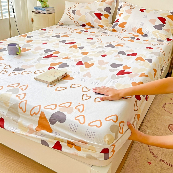 91家纺网 家纺一手货源 找家纺 纽缦家纺 2025新款纯棉斜纹床笠单品床笠 恋爱满屋