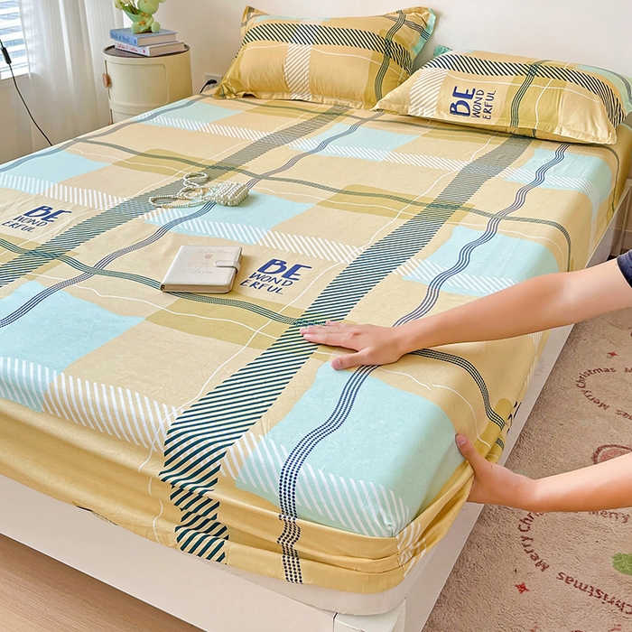 91家纺网 家纺一手货源 找家纺 （总）纽缦家纺 2025新款纯棉斜纹床笠单品床笠