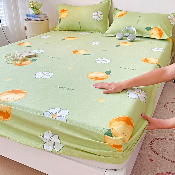 91家纺网 家纺一手货源 找家纺 纽缦家纺 2025新款纯棉斜纹床笠单品床笠 柠夏